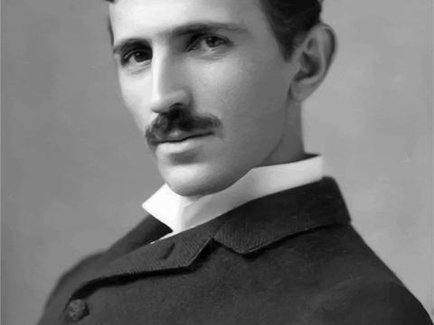Porträt Nikola Tesla Spule Auto Till Blog