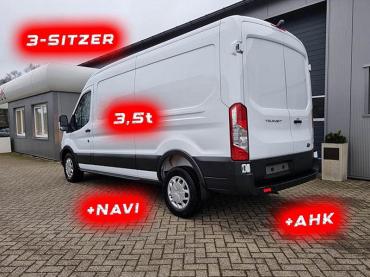 Ford Transit  L3H2 2.0 TDCi 130PS Trend 3,5t 3-Sitzer AHK Klima Navi Bluetooth DAB Frontscheibe beheizb. PDC v+h Rückf.Kamera Tempomat Tageszulassung