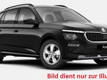 Skoda Kamiq 1.0TSI DSG 130 Jahre Edition AHK-VORBEREITUNG Alufelgen 16 Zoll Nyota SHZ Dachreling schwarz LED-Scheinwerfer PDC hinten Rückfahrkamera Wireless Smartlink Tempomat Klimaanlage Wireless Smartlink Multifunktions-Lederlenkrad  Tageszulassung