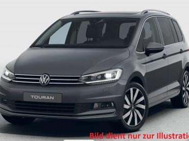 VW Touran 1.5TSI DSG Highline PANORAMADACH 7-Sitzer Navi Discover Media AHK Alufelgen 18 Zoll Marseille Parkassist 3.0 Rückfahrkamera Ergo-Activsitz Fahrerseite SHZ ACC-Tempomat Sunset  Tageszulassung