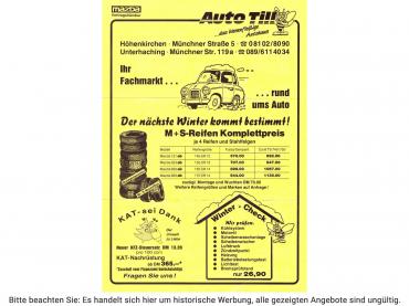 Historische Auto-Werbung Auto Till